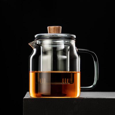 品德坊 璃茶壶泡茶家用茶具套装过滤茶水分离泡茶壶厚单壶泡茶器
