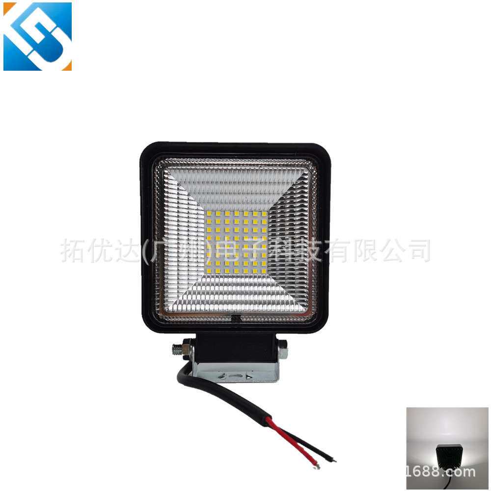 新款 4英寸168W LED工作灯 12-24V 汽车货车工程灯 前灯 方形射灯
