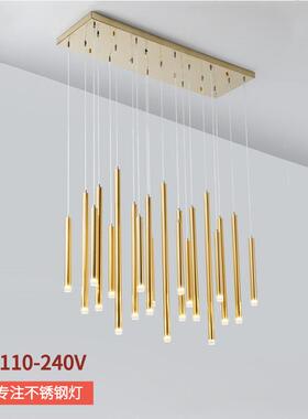 现代轻奢风别墅大厅主灯复式楼挑空客厅餐厅装饰led吊灯厂家直销