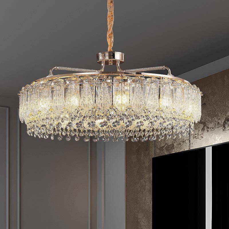 后现代轻奢水晶灯客户吊灯led灯卧室餐厅灯中山厂家