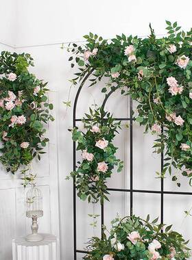 绿色香槟色婚庆花艺 教堂婚礼布置花 拱门背景t台装饰花