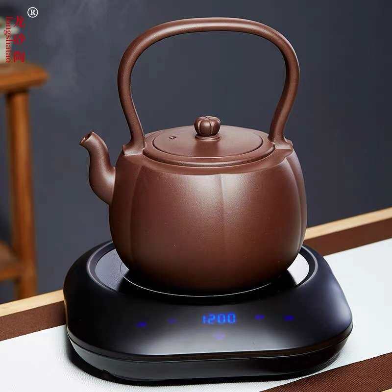 宜兴紫砂壶提梁电陶炉煮茶壶煮水蒸茶器电热烧水茶炉陶瓷茶具套装