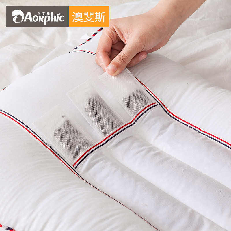 决明子枕头双人枕芯一对装枕套硬套装颈椎单人睡眠护低助家用带枕
