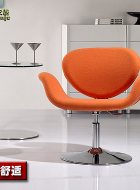现代新款时尚升降沙发布艺休闲椅办公椅电脑接待洽谈椅前台椅B191