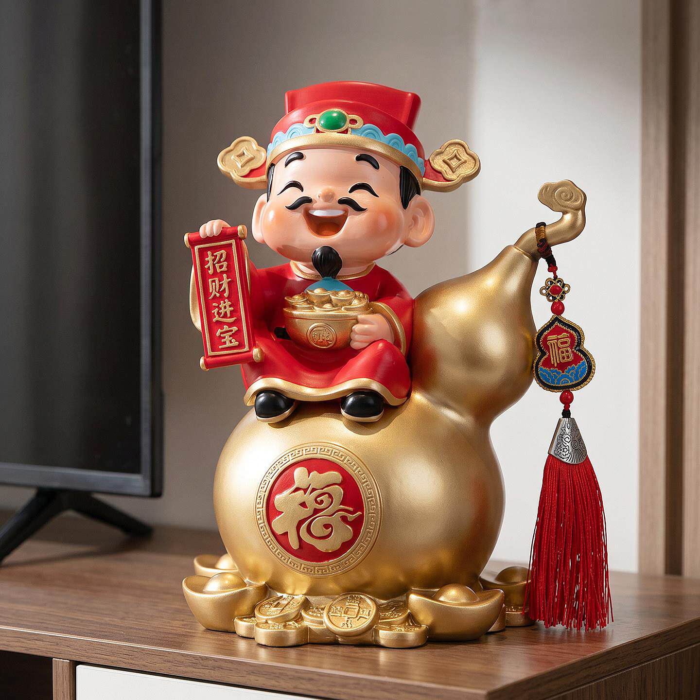 神爷摆件财芦招财店铺收柜台酒柜装饰品葫办公室高档银乔CS2162迁
