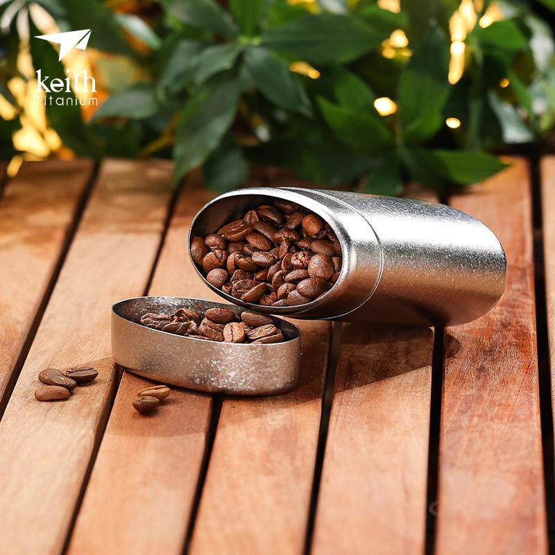 Ti3955茶kei铠th斯纯钛茶叶罐茶咖啡豆罐户外露营旅游便携罐子迷