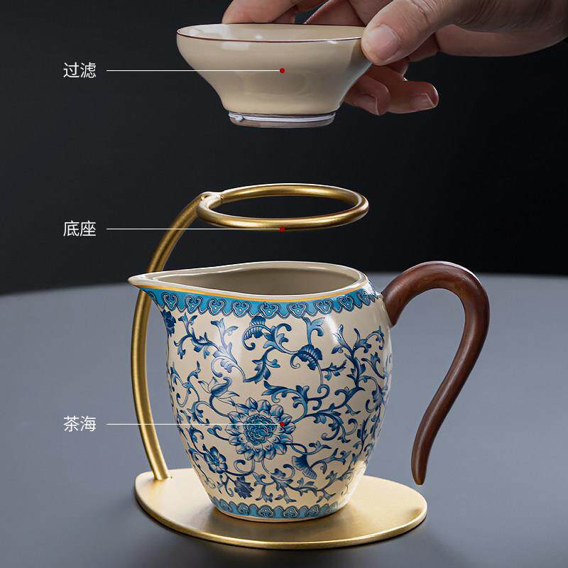 公道茶杯茶漏一分茶器2026新款陶瓷懒KRK人泡茶神器滤网过滤体三