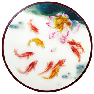 精细1到4丝纯手工中式圆刺绣苏绣成品挂画玄关新框苏州装饰画