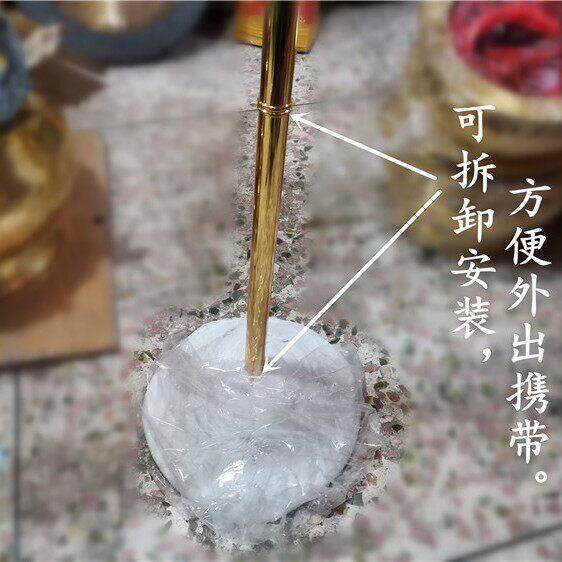 纯铜地藏菩萨玄奘铜禅杖方丈锡杖手杖法器5股15环2米直径2.5cm