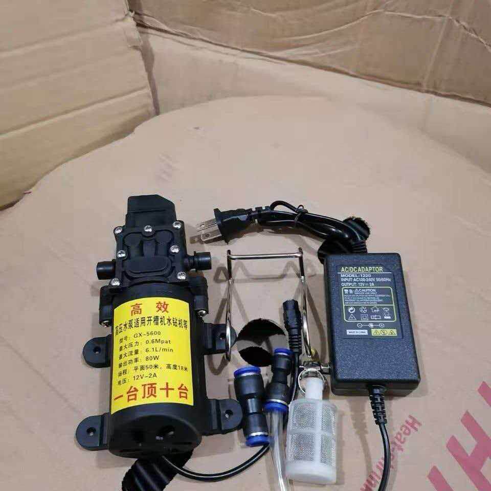 纯铜电智能家高压水机泵开槽机水钻无0011尘切割50米扬机长用电动