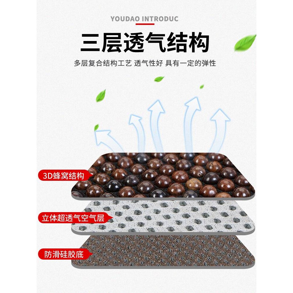 汽车坐垫夏季凉垫菩提子单片夏天透气按摩单座通用车垫子木珠座垫