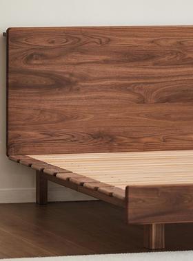 5LKAV黑桃床齐边床全实人木无头榻榻米小户型单双床1.8/1胡.5/1.