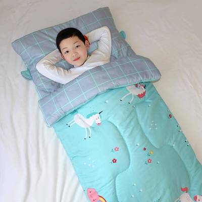 小学生专午休睡袋童学校教室幼园午儿睡QCL被子秋儿冬厚款用收纳