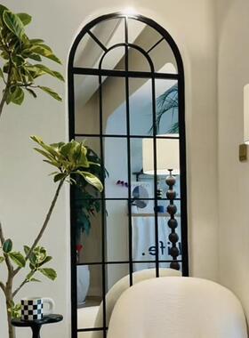 fyt欧采式田园办公室客厅防火黑铁艺假窗屏风色断隔墙壁CKS光艺术