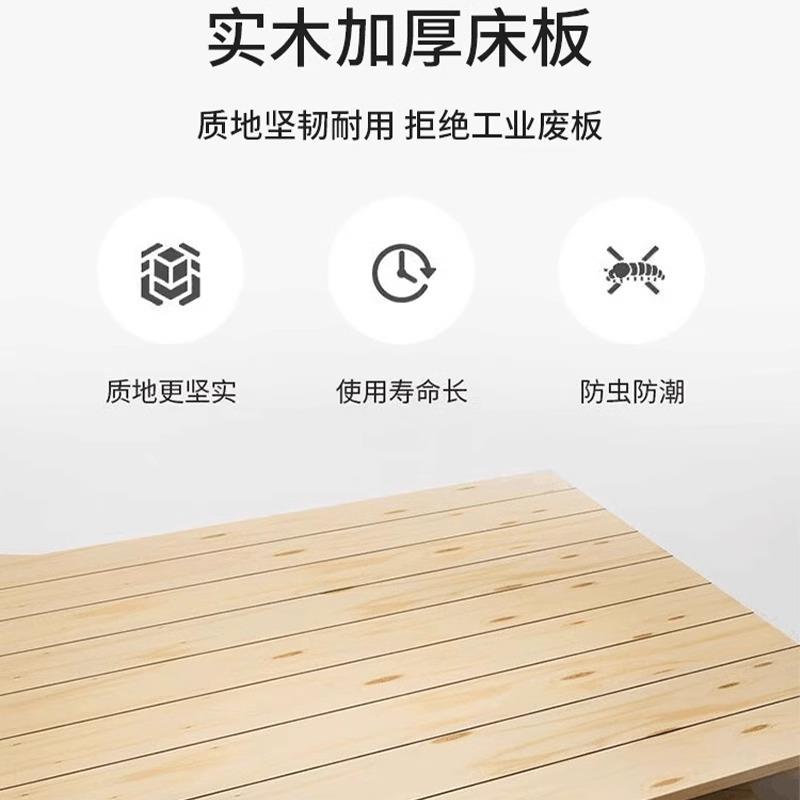 折叠床家FJC用实木床单人双硬人出租房用15小床成米人板床卧床室