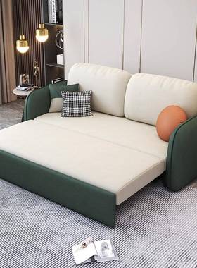 床客梳化床多功能双人科布沙发厅小户型两位用HOC家技用折叠三人