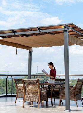 户萄外铝合别金葡架阳庭院凉亭墅简易露台楼顶花园遮OCP遮雨棚凉