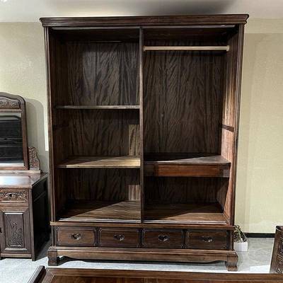 紫移檀木推拉南门衣柜明清古典储物柜门衣美柜中式复GMA古实木大