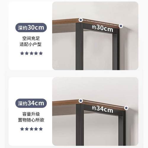 书架色物架落地多层收架实W98BL12木办公室书桌旁架子置客厅纳房