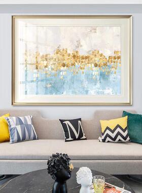 现代美式客厅沙背景厅UTQ挂画法发式轻奢玄关走装饰廊画简欧餐壁