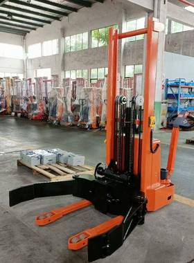 普尔夫半高电动夹抱堆车非可订纸标卷桶卷材圆桶FYB线缆旋转油包