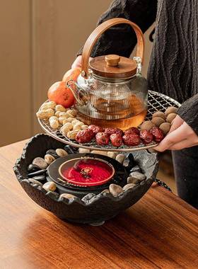 炉围煮茶用电炉煮茶器具家全套烤奶烧水壶陶daYW4taJ茶具套装养生