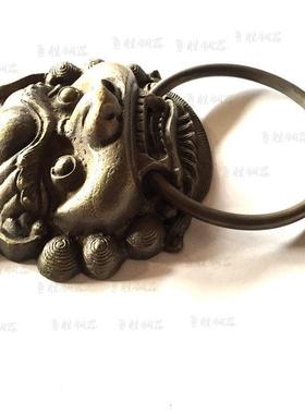 中式仿古大门狮子头拉手拉环厚兽头把手加木门门环包透实FST明邮