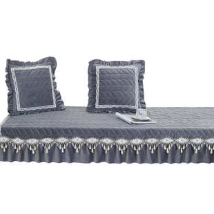 飘窗垫毯子套落地窗垫阳台厚卧室通用北欧欧式台四季垫子网公主红