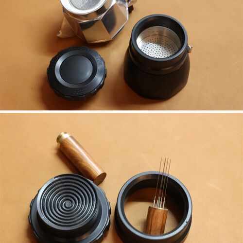 半自动摩卡壶梯田接粉环接粉器布粉器压粉器装填粉器防飞粉不撒粉
