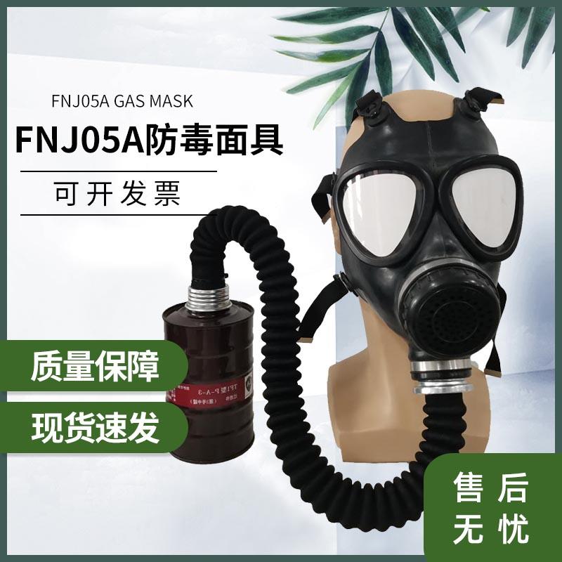 FNJ05A防毒全面罩 自吸过滤式防生化面具 酸碱气体防护装备含导气