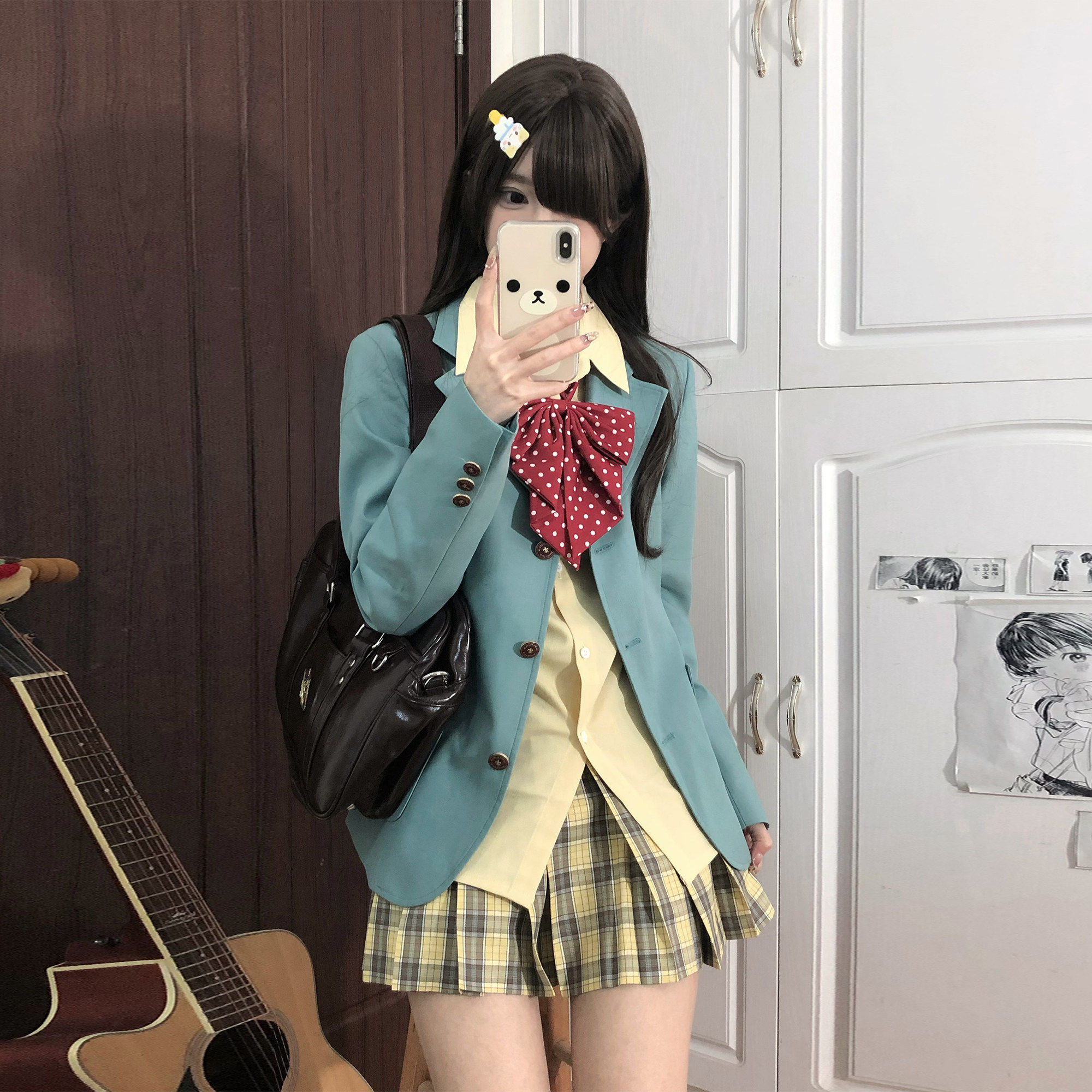 火星家JK制服原创薄荷绿