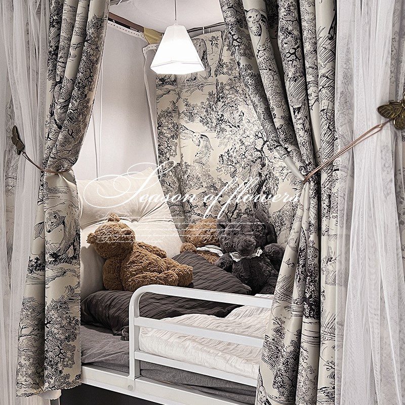 不小心床帘U型轨道遮光学生寝室上下铺通用床幔男生女生宿舍床帘