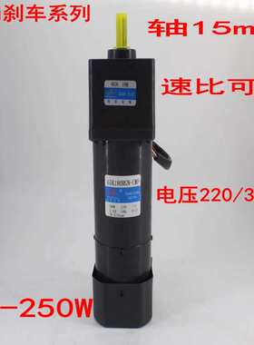 刹车电机6W-250W调速断电刹车6IK250RGN-CMF马达220V6GN10K单相