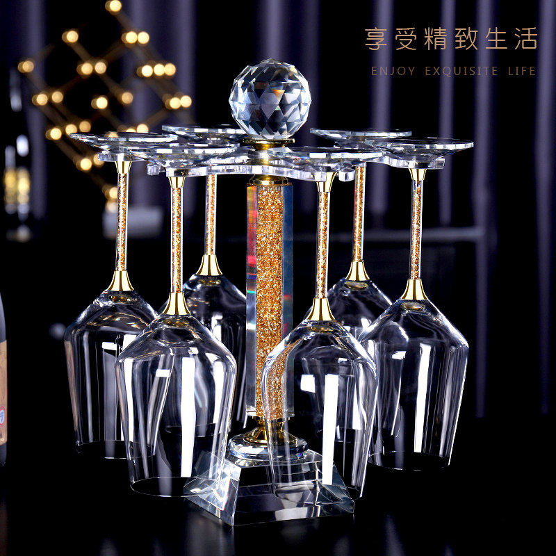 水晶高档红酒杯套装家用个性奢华创意大高脚杯皮箱礼物醒号酒器装