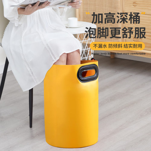 双人泡脚桶保温可折叠盆便携加长款泡脚袋泡脚盆高深桶过小腿水桶