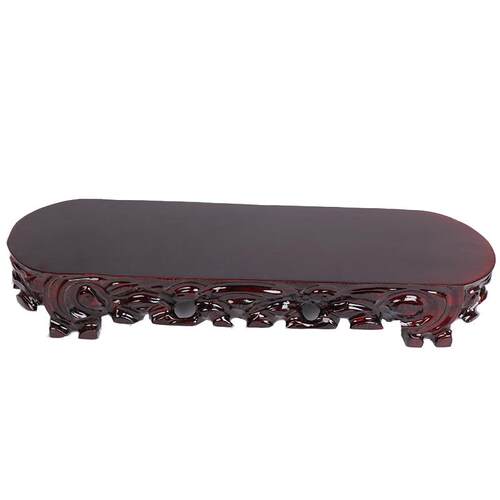 A041长条摆件底座石头底座底座台长方形底座天然摆实木托架木木雕