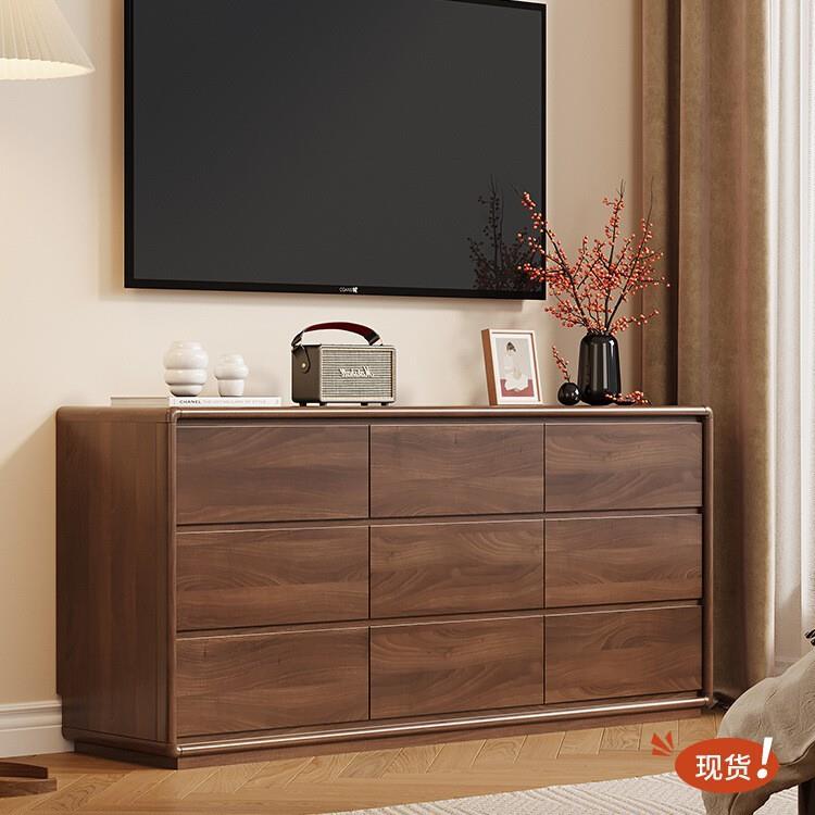 卧室斗柜储物柜客厅收纳柜靠墙主卧床尾九斗柜实木框五斗橱柜子