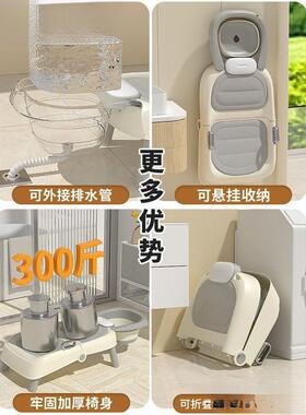 孕妇宝AL101283儿童头洗椅可折洗头发躺椅洗头床成人叠家用大宝洗