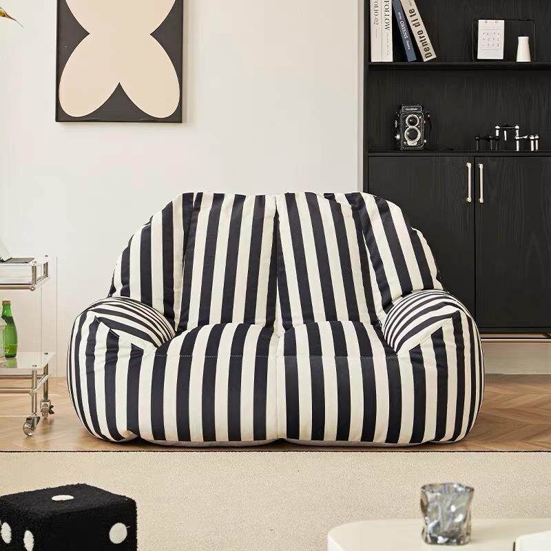 网红懒沙CBG发休闲室单人读家人用客厅豆袋卧阳台条纹榻阅榻米沙