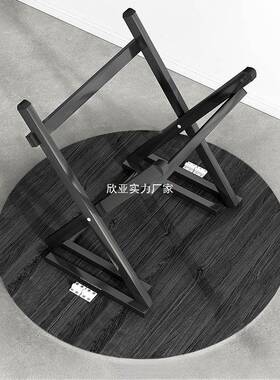 折叠桌餐桌家用户型桌椅小套装出租房简易租房圆IVG饭桌便携吃小