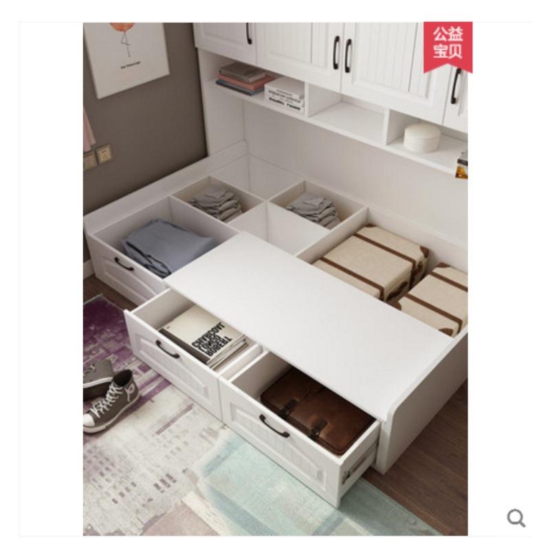 儿童床侧柜子55-5一组合套装体人卧单室衣柜带侧柜床成套家具