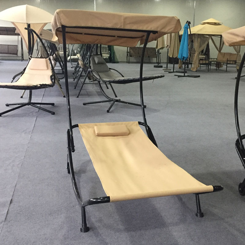 户外 单人秋千吊椅 阳台双人躺床带滚轮秋千室外花园庭院摇椅图片