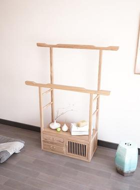 中新式黑胡GQB桃木民宿帽酒挂衣架实店木落地客厅简约现代置物架