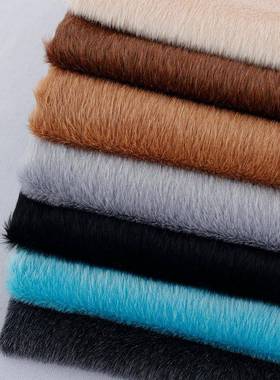 S2323长毛布单面混纺S23236面苏力羊毛料粗纺长毛羊毛混纺大衣呢6