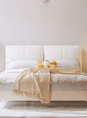 baxter大耳朵技布床现代简约网红象奶油系科双人主卧轻布ITB艺奢