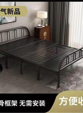 铁米床折叠床双人床1.米WCL出租床屋小铁艺床钢丝床5两用90厘单人