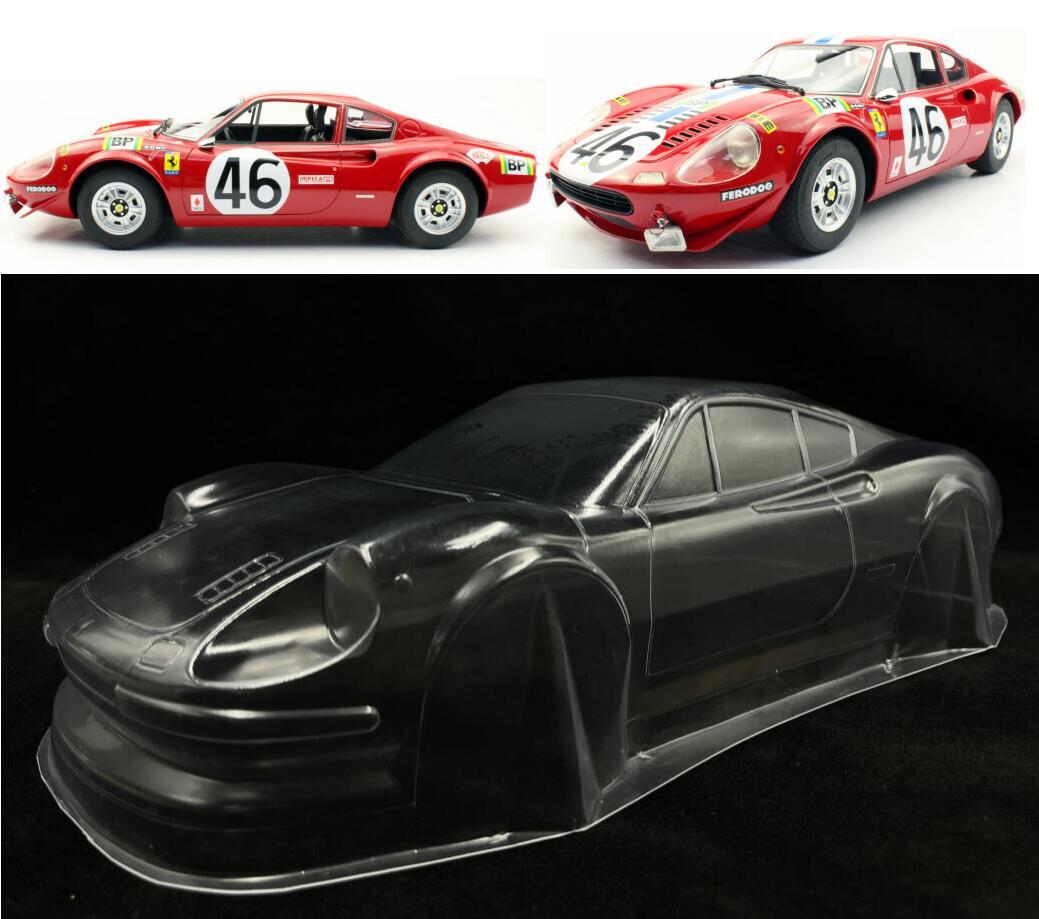 1/10平跑车壳Mini M车壳Ferrari Dino GT 246 PC车壳225mm M225