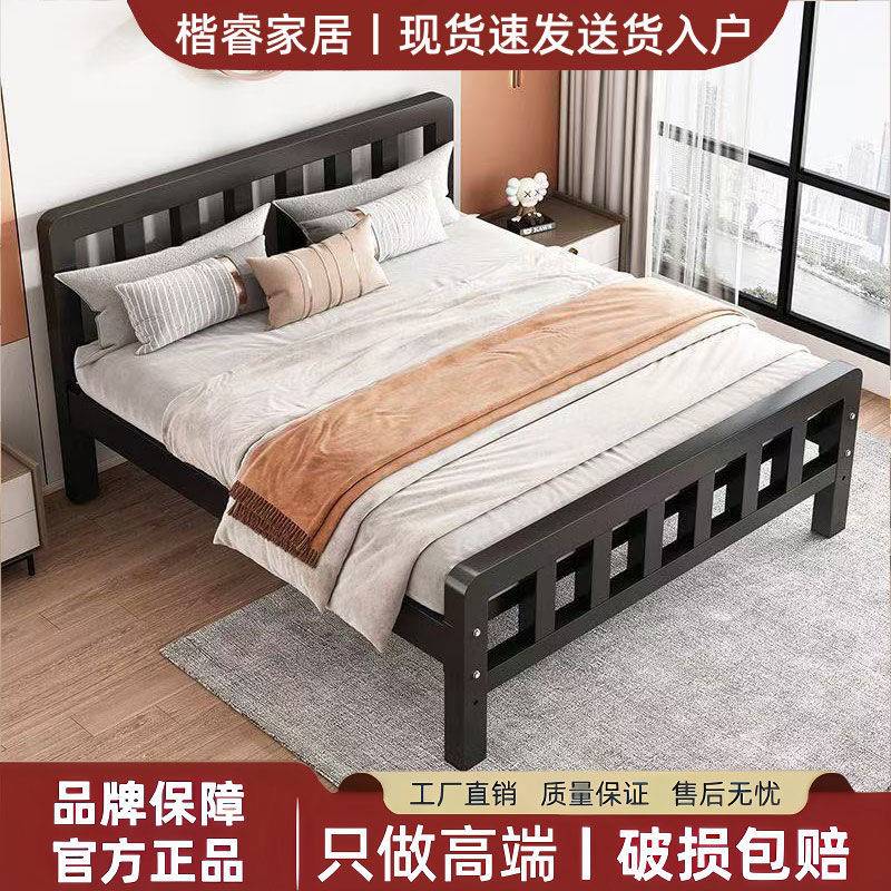 铁艺床双人家用出租房学生经济型加厚加固铁床不锈钢床1.2单人床