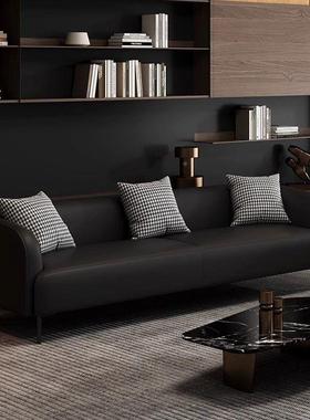 意式轻奢服现代沙双人小沙发装黑店休息区办公73453室接待网红简