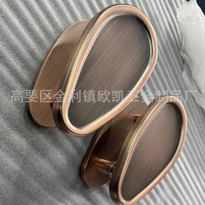 新中式合拉手子瓜异形玻璃门拉铝手简约复金欧凯定制古铜门大门玻